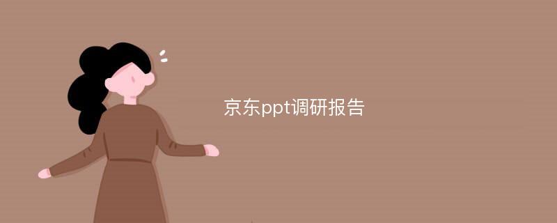 京东ppt调研报告